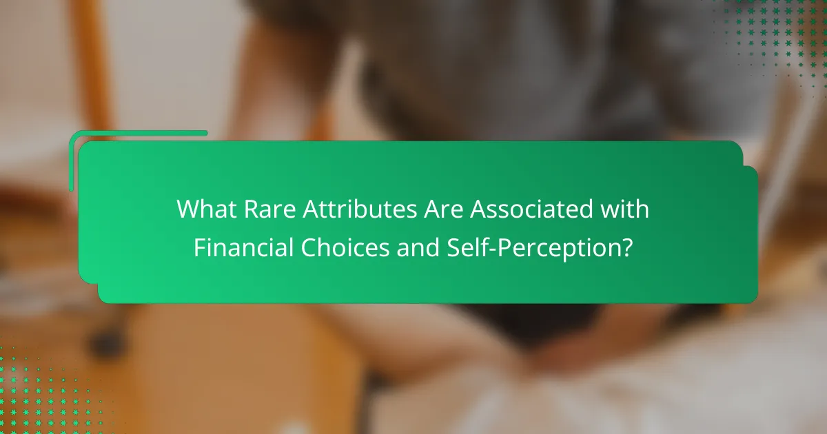 What Rare Attributes Are Associated with Financial Choices and Self-Perception?