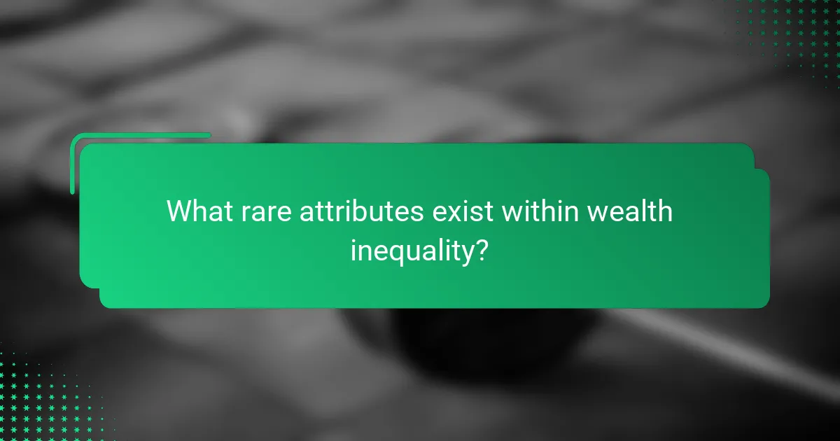 What rare attributes exist within wealth inequality?