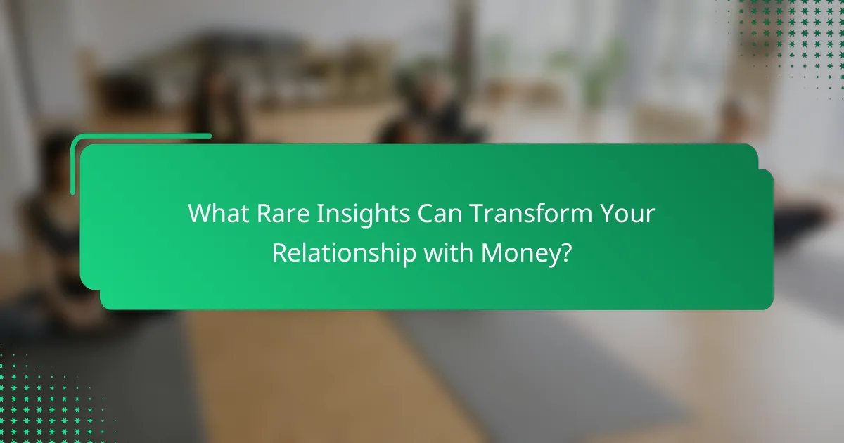 What Rare Insights Can Transform Your Relationship with Money?